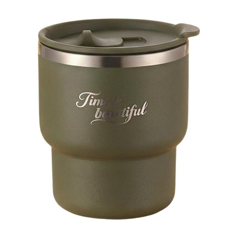 

Portable Double Wall Mug Stainless Steel Water Cup Modern Simplicity Insulated Coffee Cup Car зелений