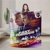 1 Stück Fast & Furious Flanelldecke, 2D Bedruckte Überwurfdecke, Ganzjahres-Geschenk, Weiche Warme Fleece-Decke für Schlafzimmer Livi