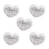 5Pieces Heart-shaped Paper Clamps File Document Clip Book Page Divider Office Supplies for Calendar Notes Memo Food Bag