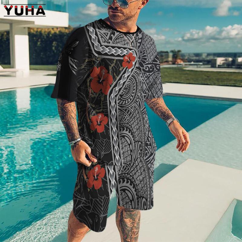 Neueste Männer T Shirt Set 3D Druck Coole männer Kleidung Outfits Casual Strand Shorts Anzug Straße Beliebte Trainingsanzug 2 stück S