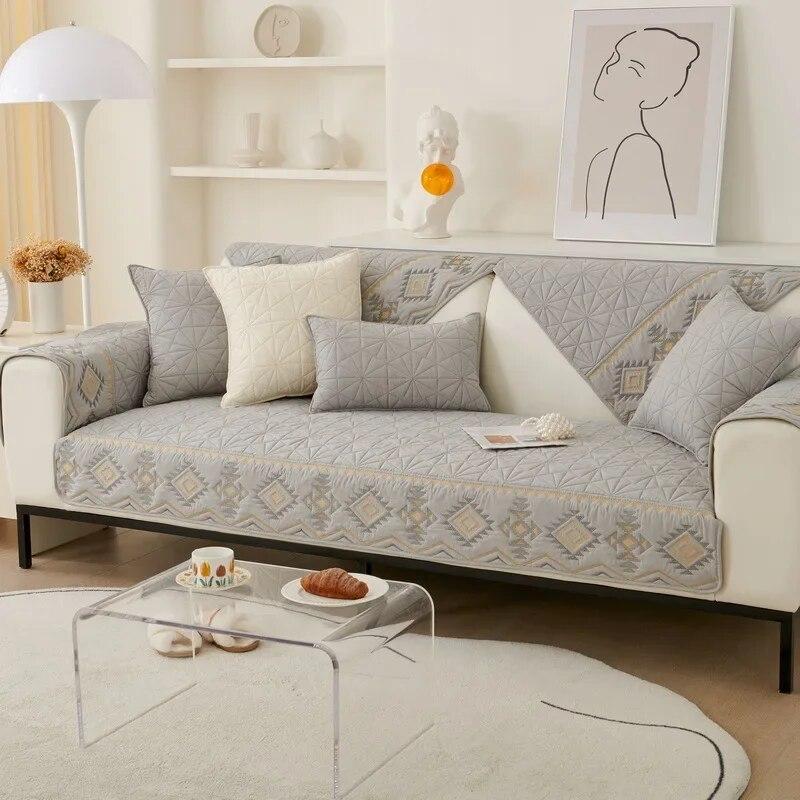 Sofa Cushion Four Seasons Universal Seat Cushion Non-slip Fabric Cushion All-inclusive Simple Modern  New Cover Cloth Towel