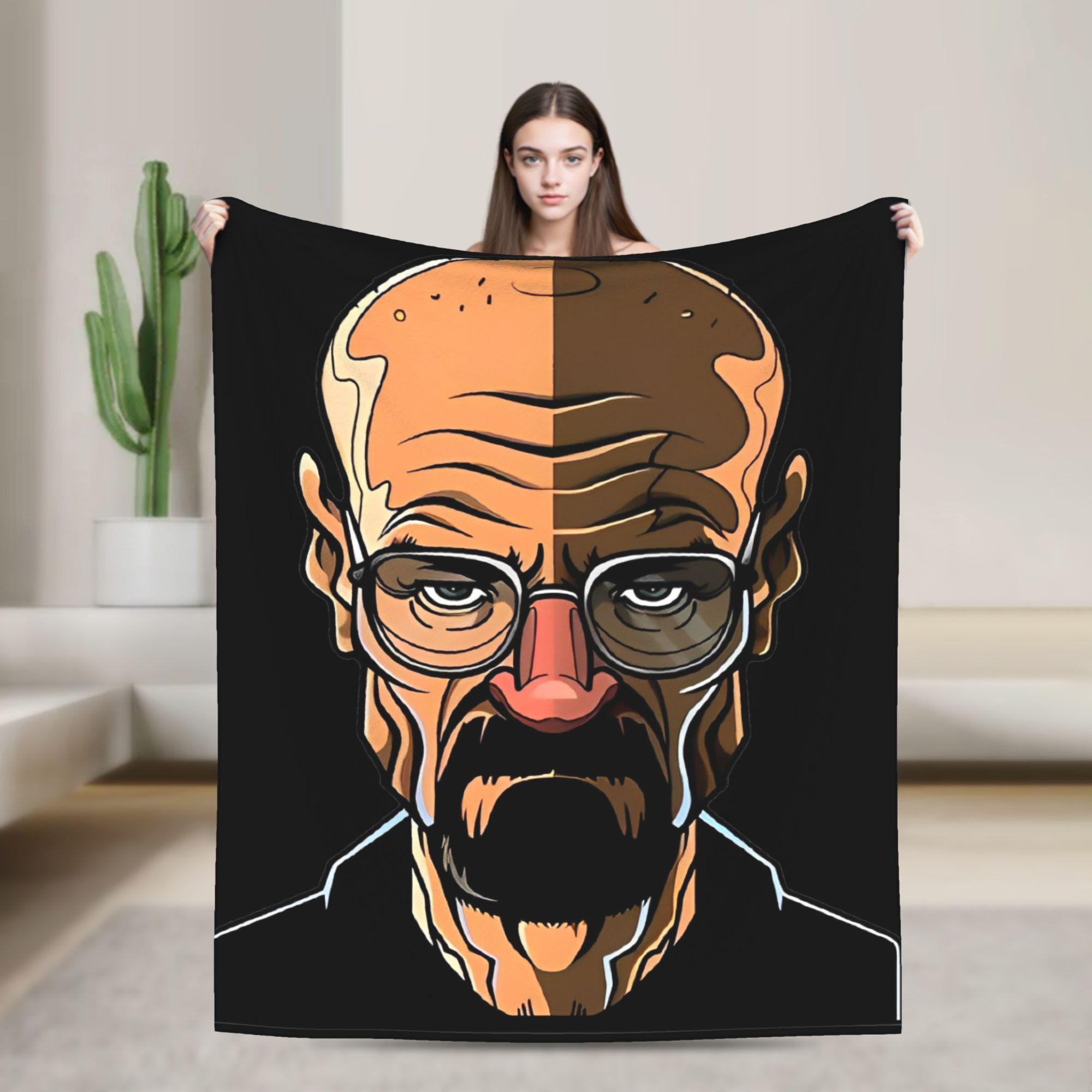 

Breaking Bad Ugly Christmas Style Knitted Blankets Flannel Walter White Ultra-Soft Throw Blankets for Travel Bedroom Quilt 75x90cm