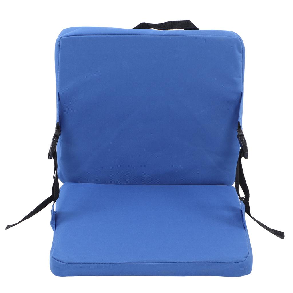 Thickened Anti Dirt Outdoor Seat Back Cushion Portable Folding Stadium Seat with Back Support for Camping Concert Blue