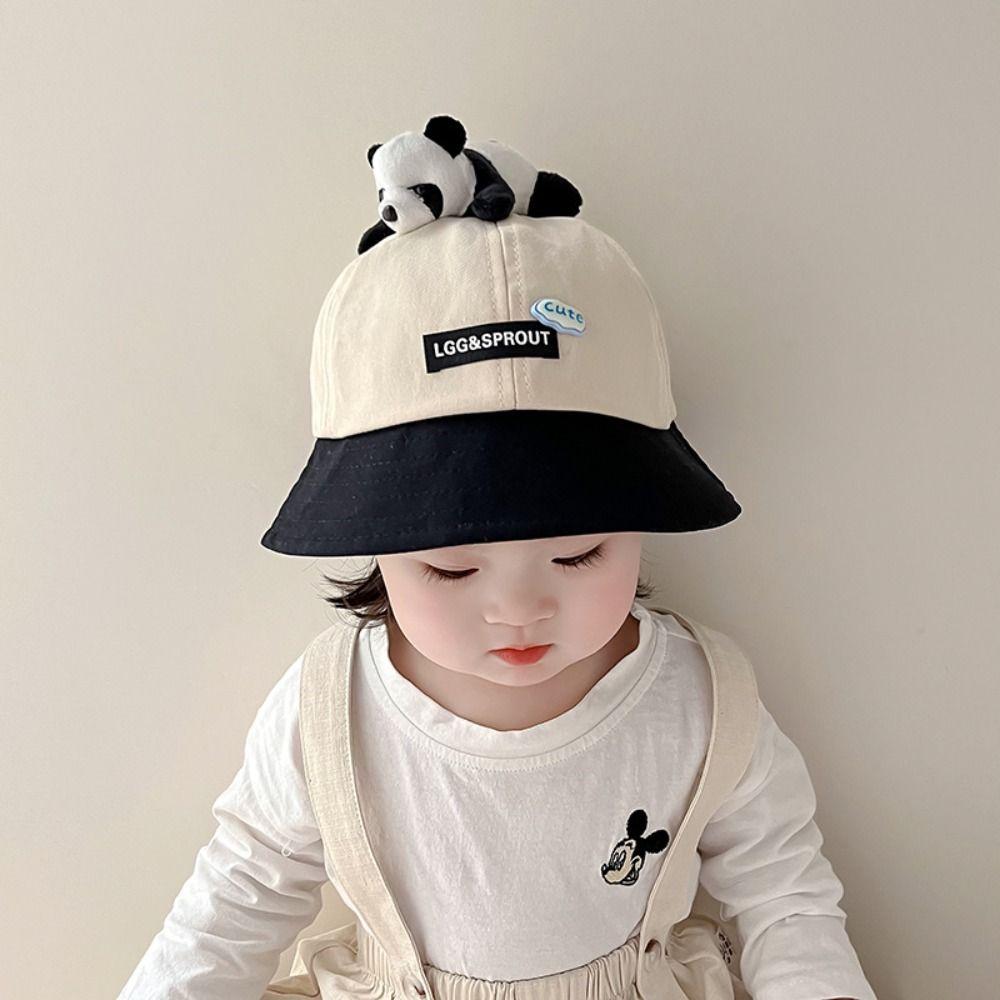 Cute Panda Bucket Hat Outdoor Sun Hat New Fisherman Cap  for Toddler