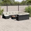VidaXL Garden Lounge Set with Cushions 13 Pcs, Patio Sofas, Patio Furniture Set, Outdoor Furniture, Black 3224866
