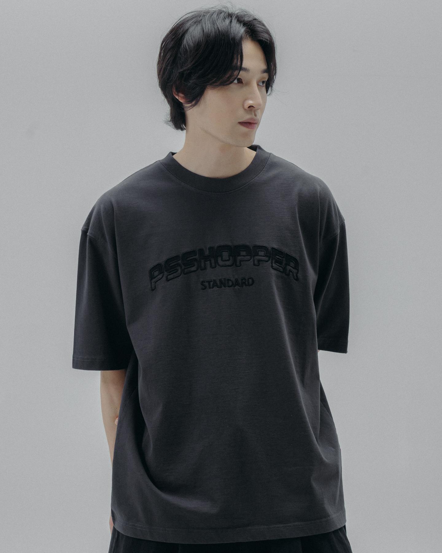 Ps Shopper Original Logo High-Density Back Cut Short Sleeve T-Shirt [Dark Gray] M