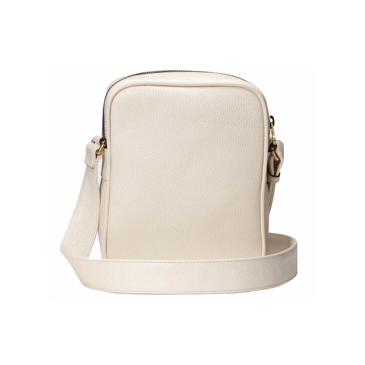 Gucci Print Vintage Logo Leather Camera Bag Unisex Shoulder Bag White 523591-0QRAT-8820