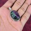 Ruby In Zoisite Pendant Gemstone Jewelry, 925 Solid Sterling Silver Pendant, Handmade Jewelry Birthstone Pendant, Gift For Him