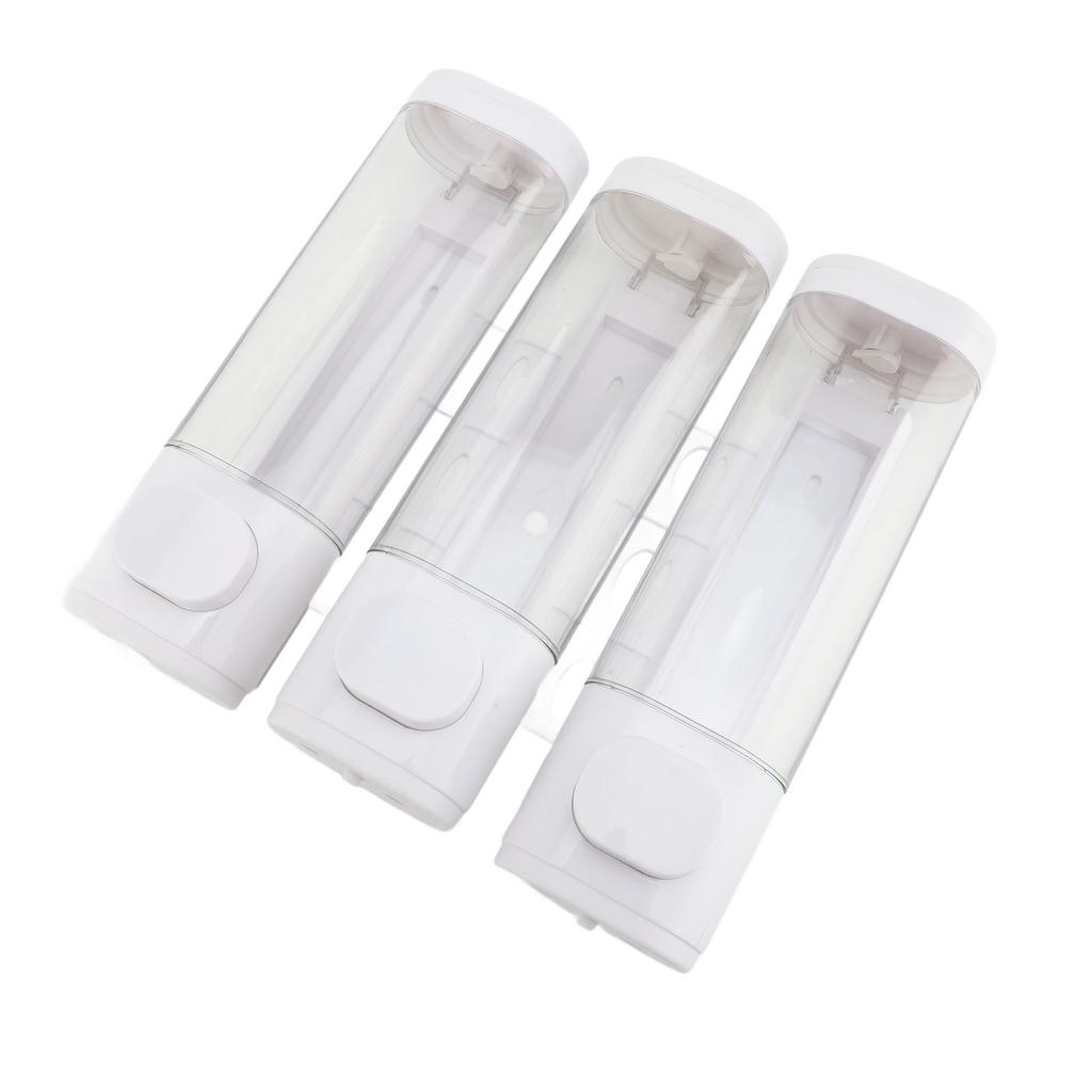 3 in 1 300ml Drückflüssigseifenspender Wandmontage Badezimmer Dusche Shampoo Haarspülung
