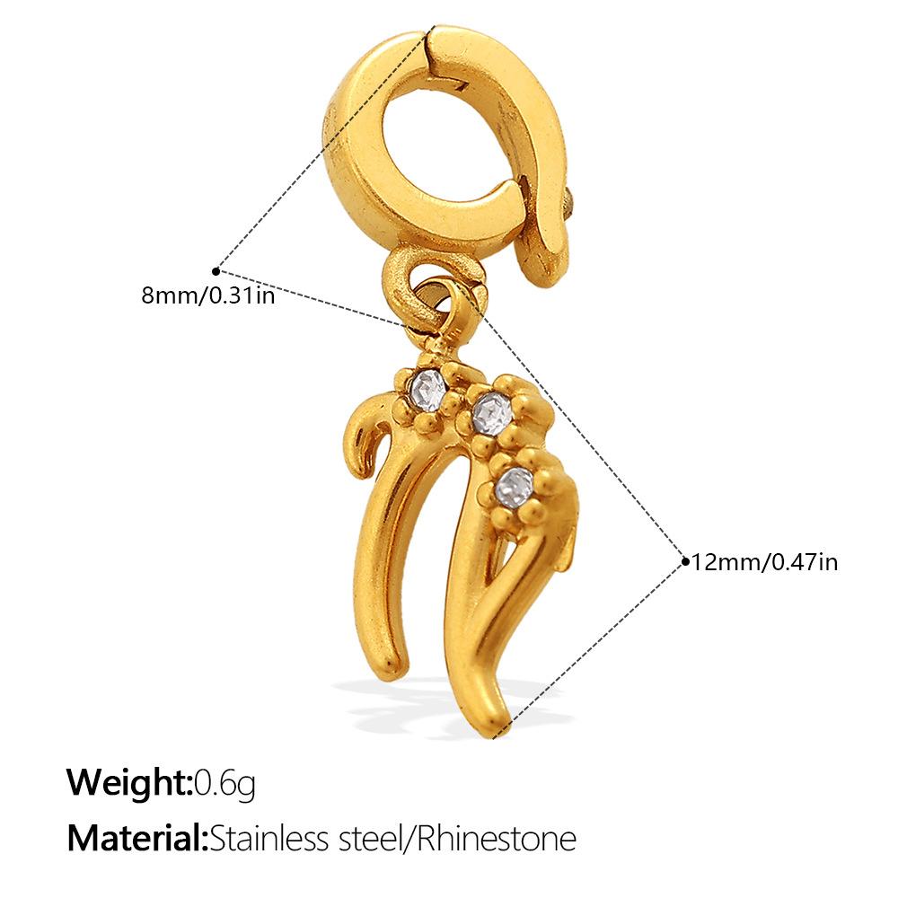 Summer Seaside Babes Wind Diamond-encrusted DIY Twelve Constellations Bikini Buckle Pendant Gold-plated Accessories