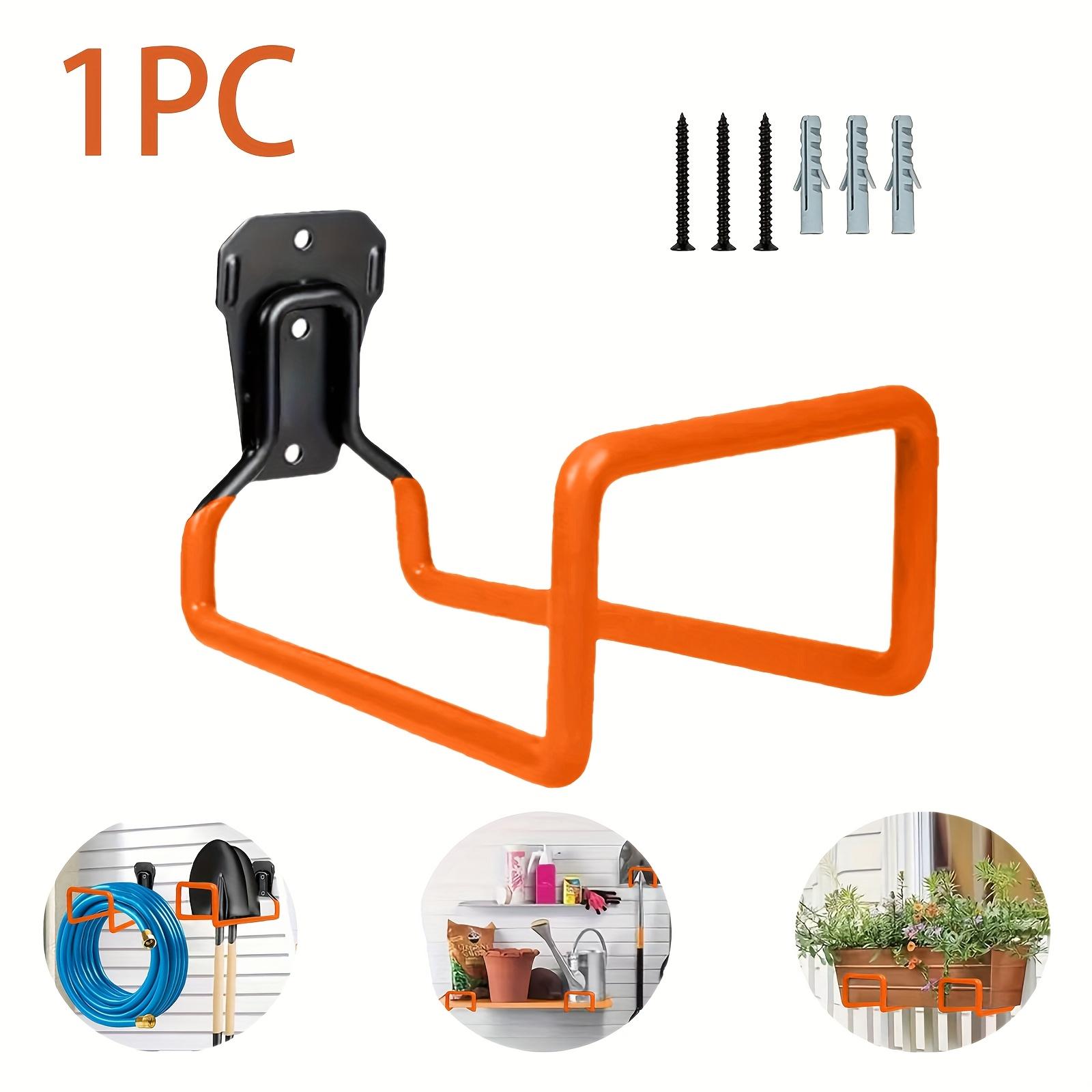 

1 шт. 3-отвірна стійка для садового шланга з високим навантаженням - стійка до іржі настінна стійка для зберігання - безпечний органайзер для подовжувальних шлангів на відкритому повітрі, саду та гаражі помаранчевий