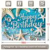 2D Tropical Ocean Starfish Birthday Backdrop Underwater Beach Party Banner