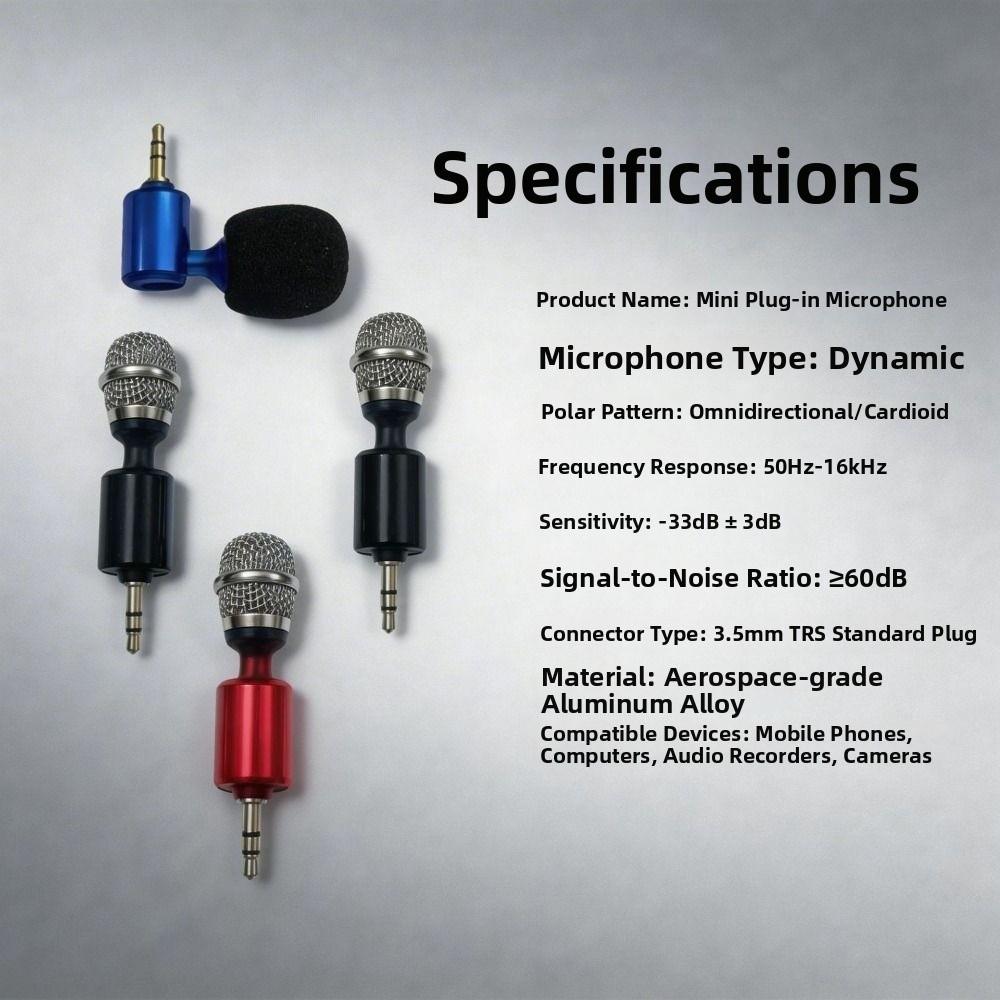 3/4 Level Condenser Microphone Bendable Metal Recording Microphone Mini Microphone  Live Broadcast