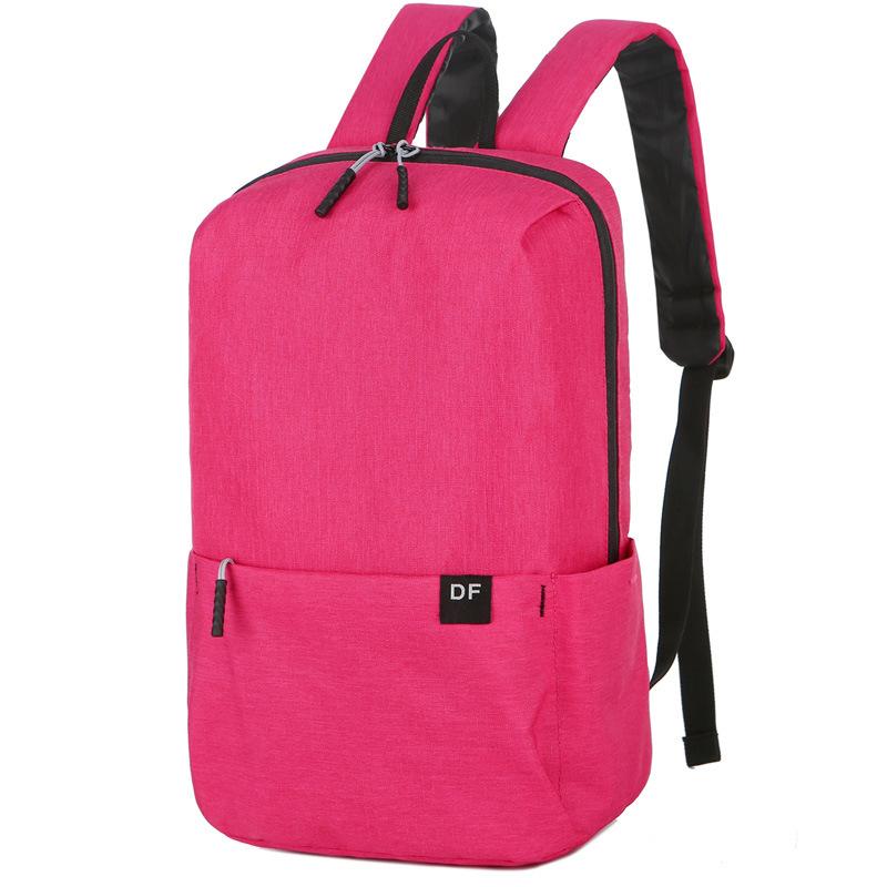 

Простой и свежий однотонный рюкзак для мужчин и женщин, легкий и портативный рюкзак большой вместимости one size барби розовый