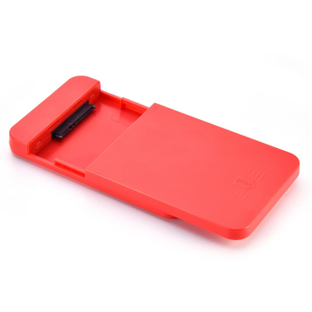 2.5 inch USB3.0 Hard Disk Case External SATA HDD SSD Enclosure High speed Transmission Tool free Design ABS Shell Red