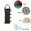 4 Stück Hochleistungs-Outdoor-Pavillon-Gewichte - Strapazierfähiges Polyester, Schwarz, Winddichte Sandsäcke für Sonnenschutz und Picknicks