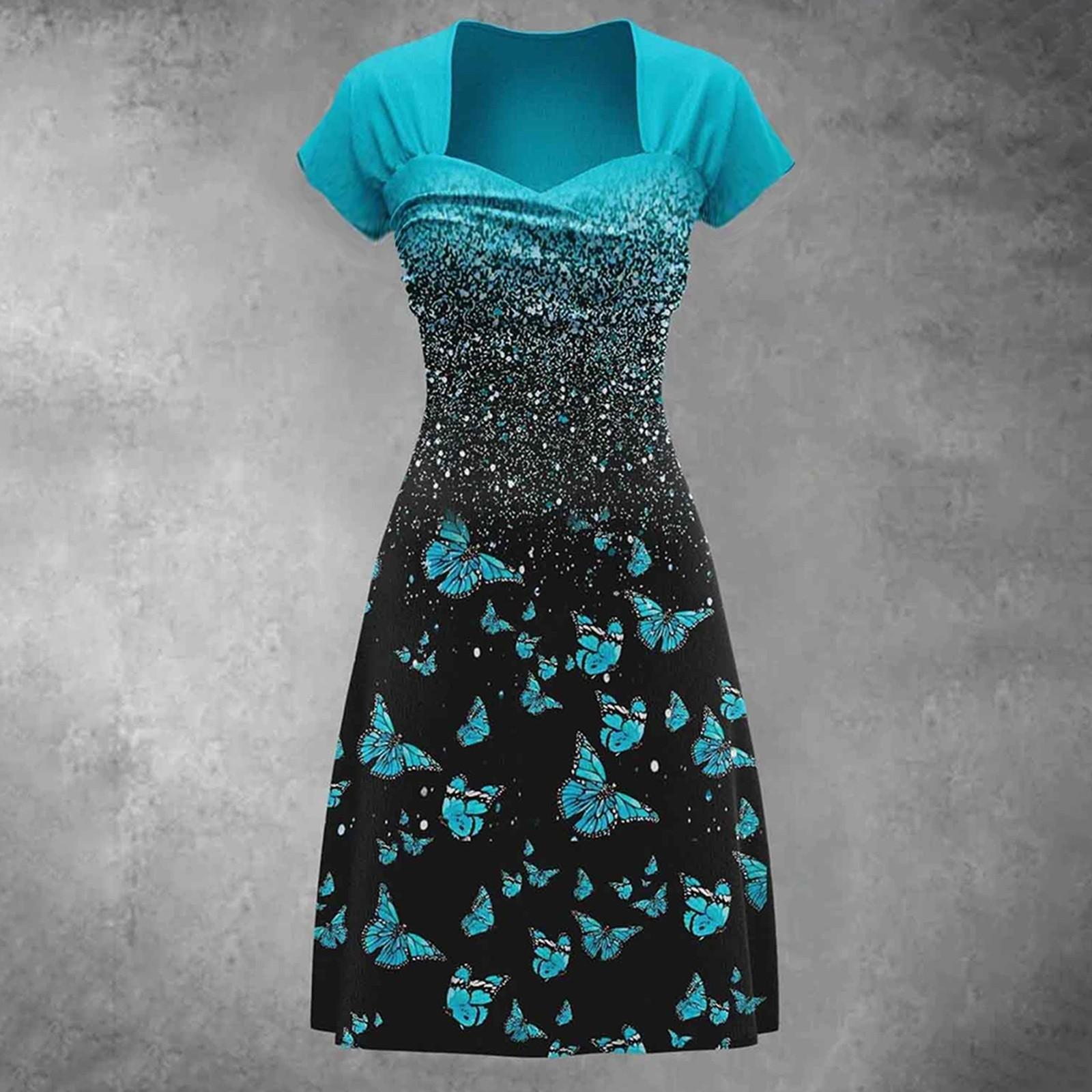 

Женское платье принцессы, сексуальное платье с v-образным вырезом и принтом на боковой молнии и коротким рукавом XXXL