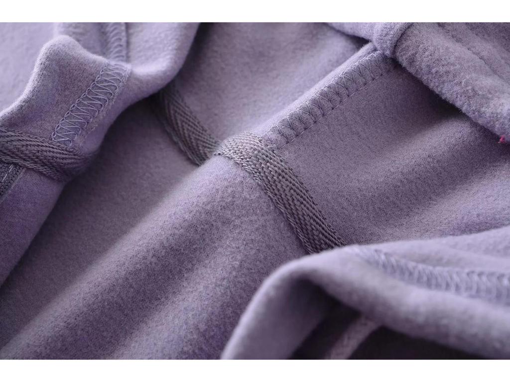 Women's American Style Thermal Fleece Slim Fit Hooded Yoga Sweatshirt with Double Zippers & Large Pockets for Autumn/Winter.