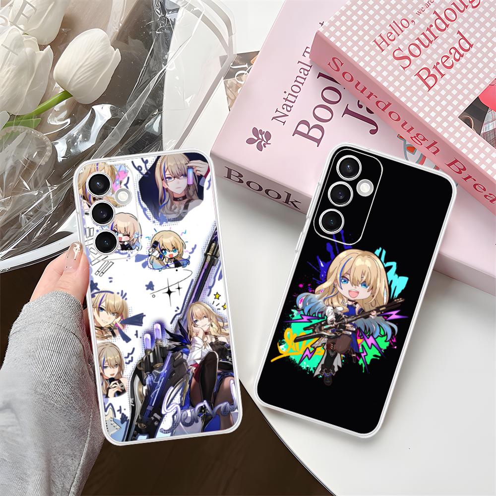 HSR Serval Clear Mobile Phone Case for Samsung Galaxy S25 S24 S23 S22 S21Plus FE Ultra Colorful Cover