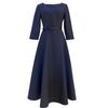 Spring and Autumn Women's Long Sleeve Round Neck Vintage Fashion Airy Bottom Dress