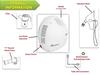 Romsons Angel Nebulizer Machine, Compact & Lightweight Compressor Nebulizer for Kids and Adult with Mask (White,Pack of 5)