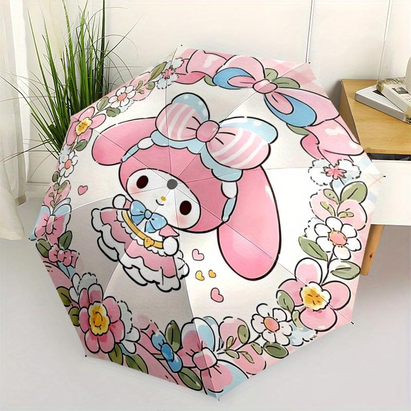 

1pc Pink My Melody Automatic Opening and Closing Umbrella - Lightweight 3-Fold Design, Suitable for Fans, Travel, Daily Use - Official Product, Intere