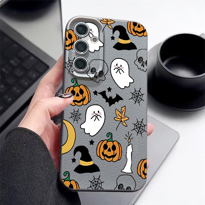 Cartoon Kürbis Weiche TPU Handyhülle Für Samsung Galaxy S25 S24 S22 Ultra S23 S24 FE A17 A56 A16 A36 A26 A55 A15 A25 A54 5G Stoßfestes Silikonleder