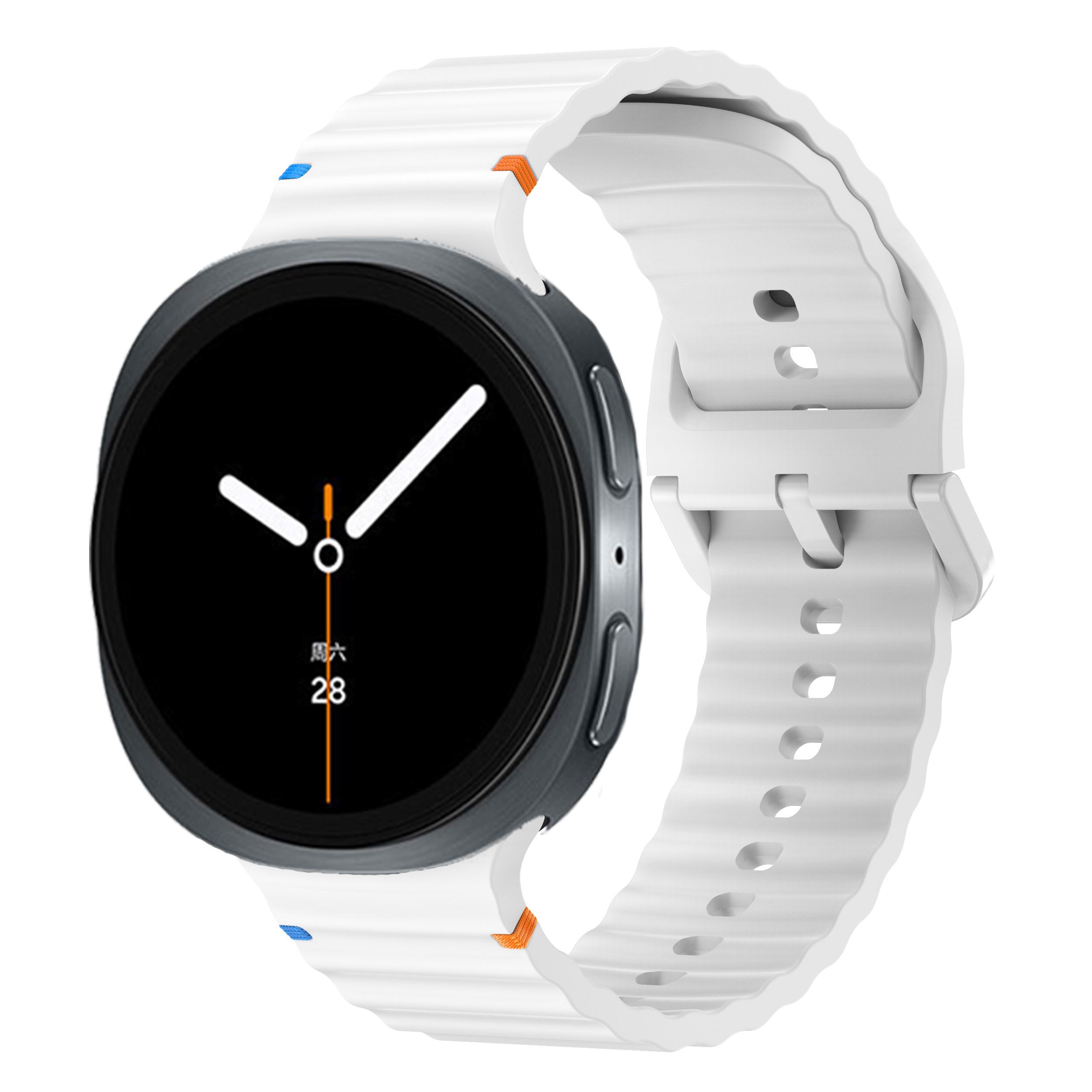

Band for Samsung Galaxy Watch 8/7/6/8 Classic/5 pro/4 44mm 40mm Original Silicone Bracelet correa Galaxy Watch ultra strap 47mm Galaxy 4 40mm 44mm білий