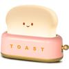 BANDIAN Bread Toast Cartoon LED Night Light Cute Home Decor Kawaii Bread Table Lamps Night Portable Light with Timer Tiny Lamp