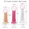 Simulation Penis Transparent Jelly Color Crystal Egg-Free Dildo Large and Medium Small Size Suction Cup Sex Product Female Self-Use
