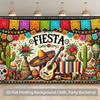 1 piece of 2D Flat Banner, a colorful polyester background banner for the Mexican cultural festival