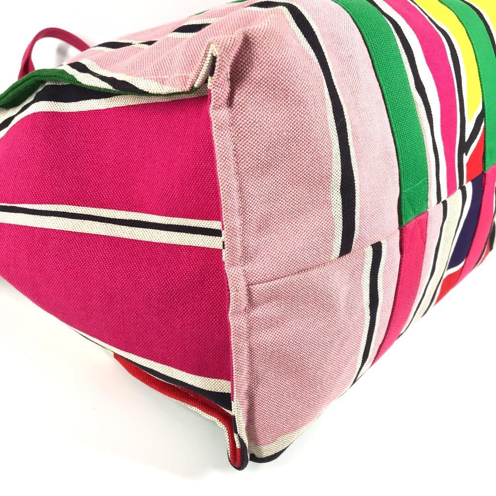 HERMES Tote Bag with pouch Sebas de Plage logo Shoulder Bag Multicolore