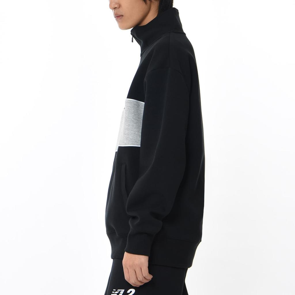 Men's New Balance Sweatshirts Men's Black Stand Collar Moderate Regular