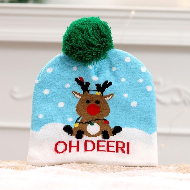 Multifunktionale leuchtende Weihnachtsparty-Hut Weihnachtsbaum Elch Dekoration Haushalt für Kinder Mädchen Jungen Kostümparty