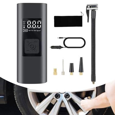 12V Air Compressor Car Pump Electric Tire Inflation Portable Inflator Emergency Light Led