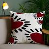 Ins Art Love Graffiti Pillow Case Plush Fabric Soft Pillowcase Double Sided Print Sofa Cushion Cover Throw