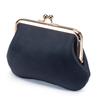 Genuine Leather Clasp Wallet, Small, Women's, Coin Purse, Divider, Lightweight, Cowhide Leather, Mini Wallet with Divider, Stylish Coin Case (Black)