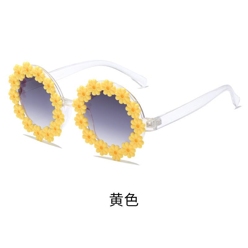 

New Vintage Round Flower Frame Sunglasses for Women Men Parent Child Matching Sun Glasses Eyewear Adult