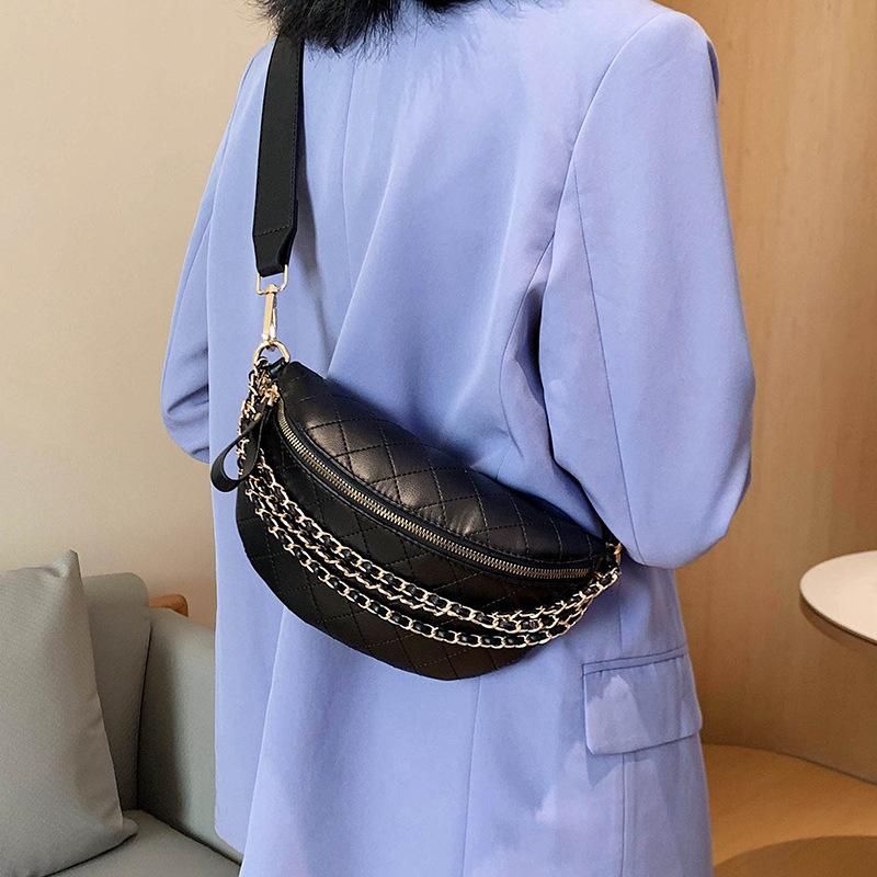 Bag Women's New High-end Texture Niche Summer Broadband Messenger Bag Breast Bag Fanny Pack