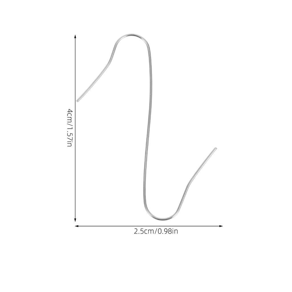 100Pcs Christmas S-Hooks Iron Ornament Hangers for Tree Decoration Party Hanging Supplies Secure Non-Slip Design