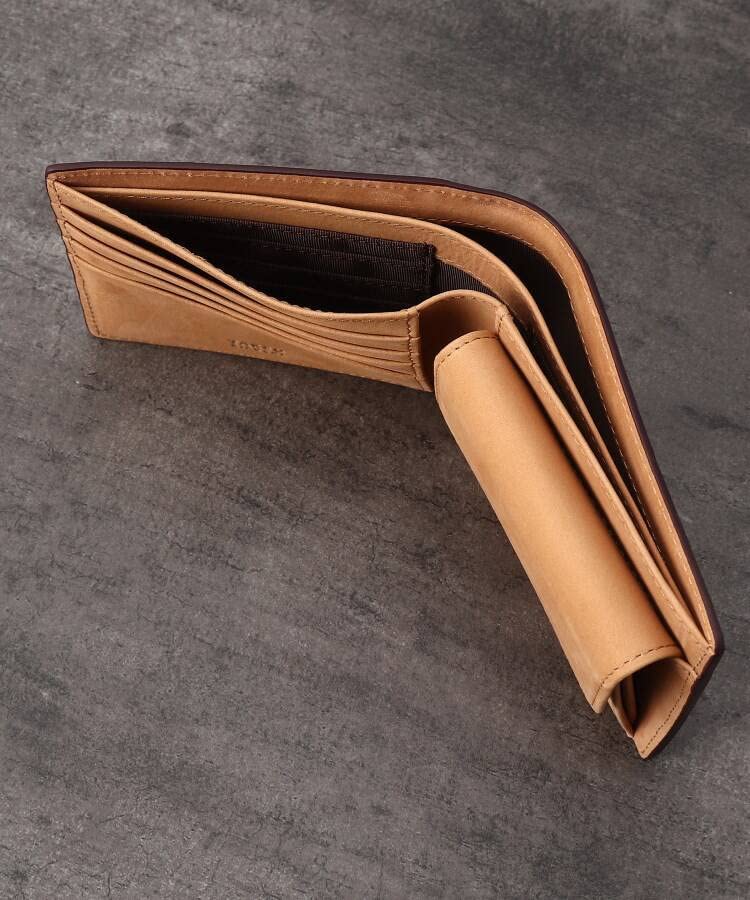 Wallet Mini Mesh Leather Bifold Wallet 07001520 Peacock Blue 00 [Takeokikuchi] [Soft & Natural] Men's (524)