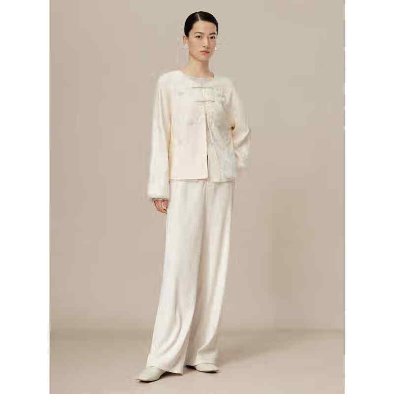 

JZ ANNAKO Women s Autumn Chinese Style Round Neck Top L