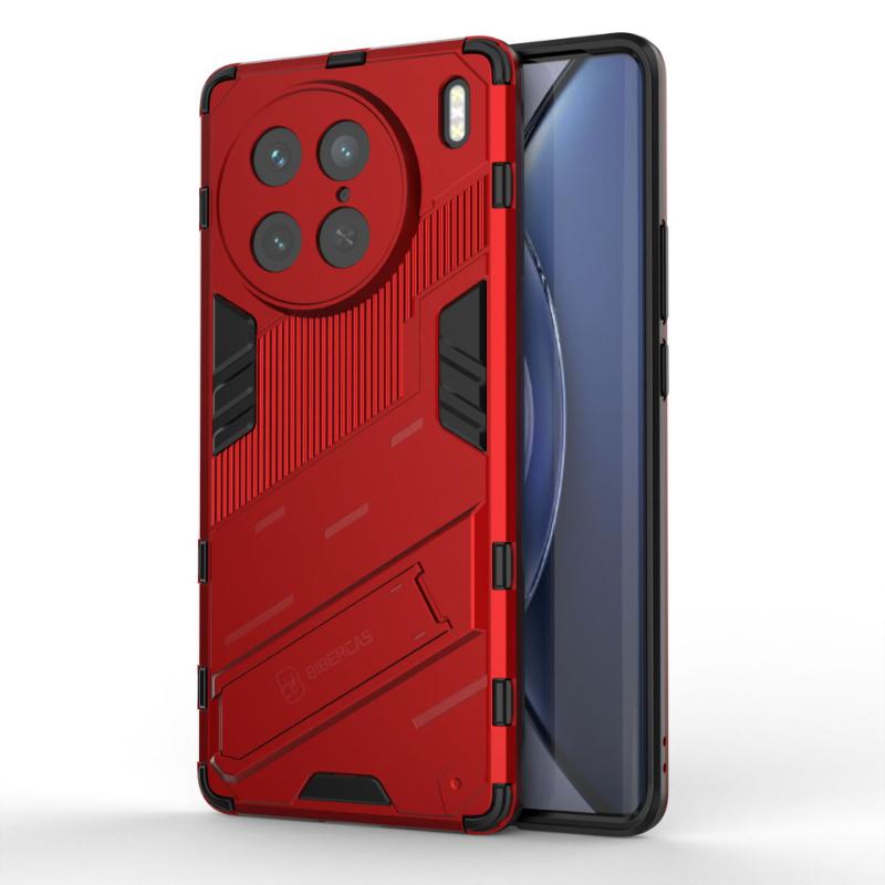 

Для Vivo X90 Pro Plus 5G Armor противоударный чехол для телефона задняя крышка магнитная подставка анти-падение защитные чехлы For Vivo X90 ProPlus красный