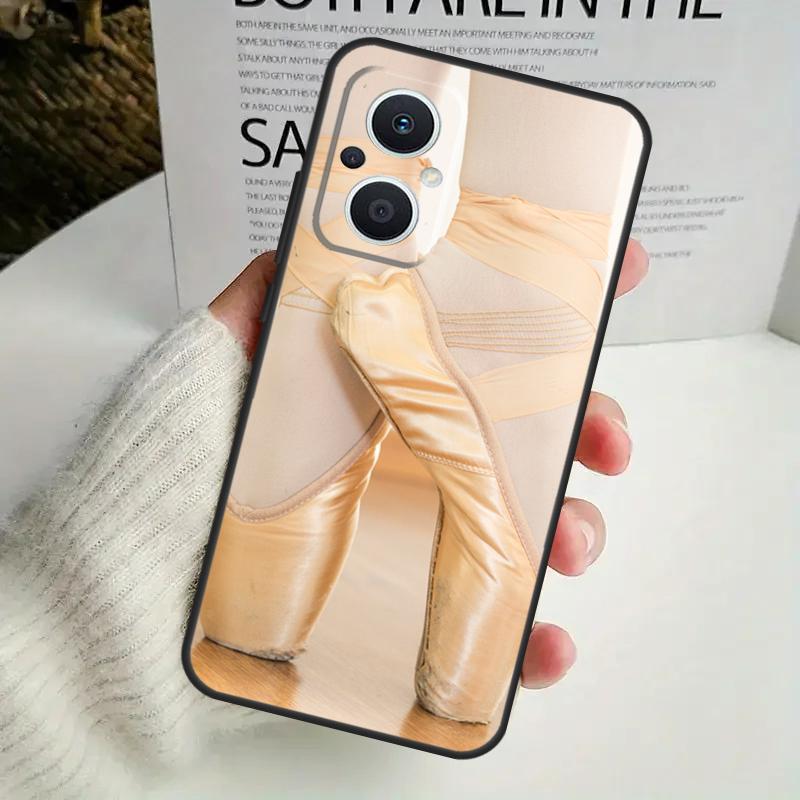 Ballet Ballerina Shoes Pointes Phone Case For OPPO Reno 8 7 Lite 8T 11 12 13 14 14F 10 Pro OPPO Find X8 X6 X5 X9 Pro Cover