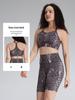 Leopard Print Thin Strap Yoga Bra with Chest Pads - Push-up High Elastic Sports Vest