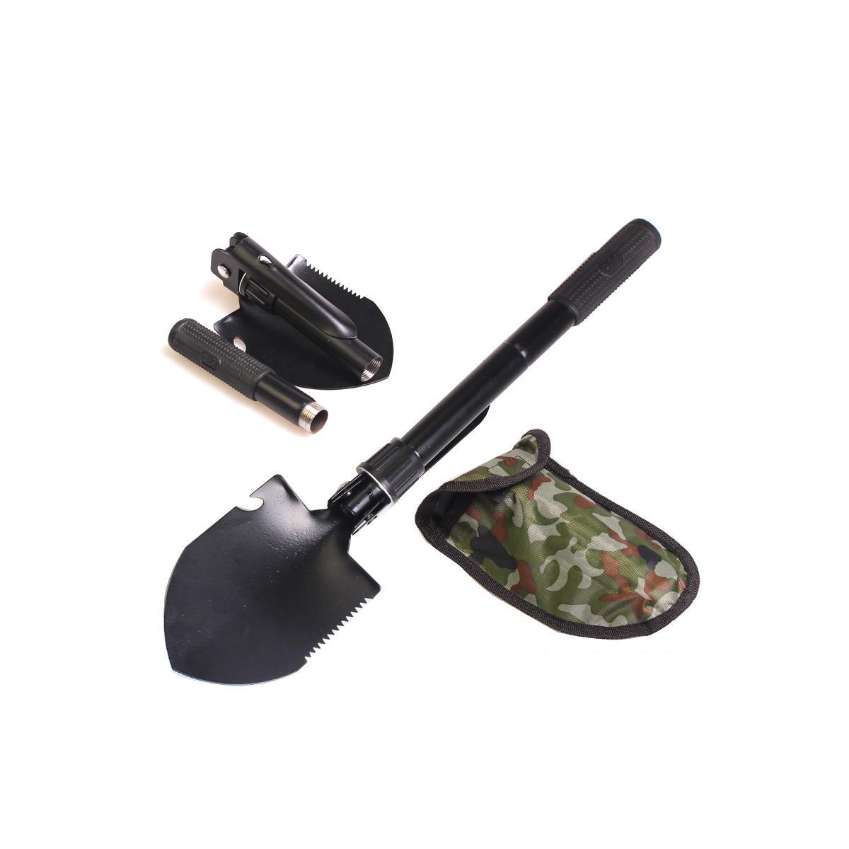 Engineer Military Folding Shovel Foldable Outdoor Garden Tooling Shovels for Digging Multifunctional Tools Survival Agricultural (as the picture,1PCS)