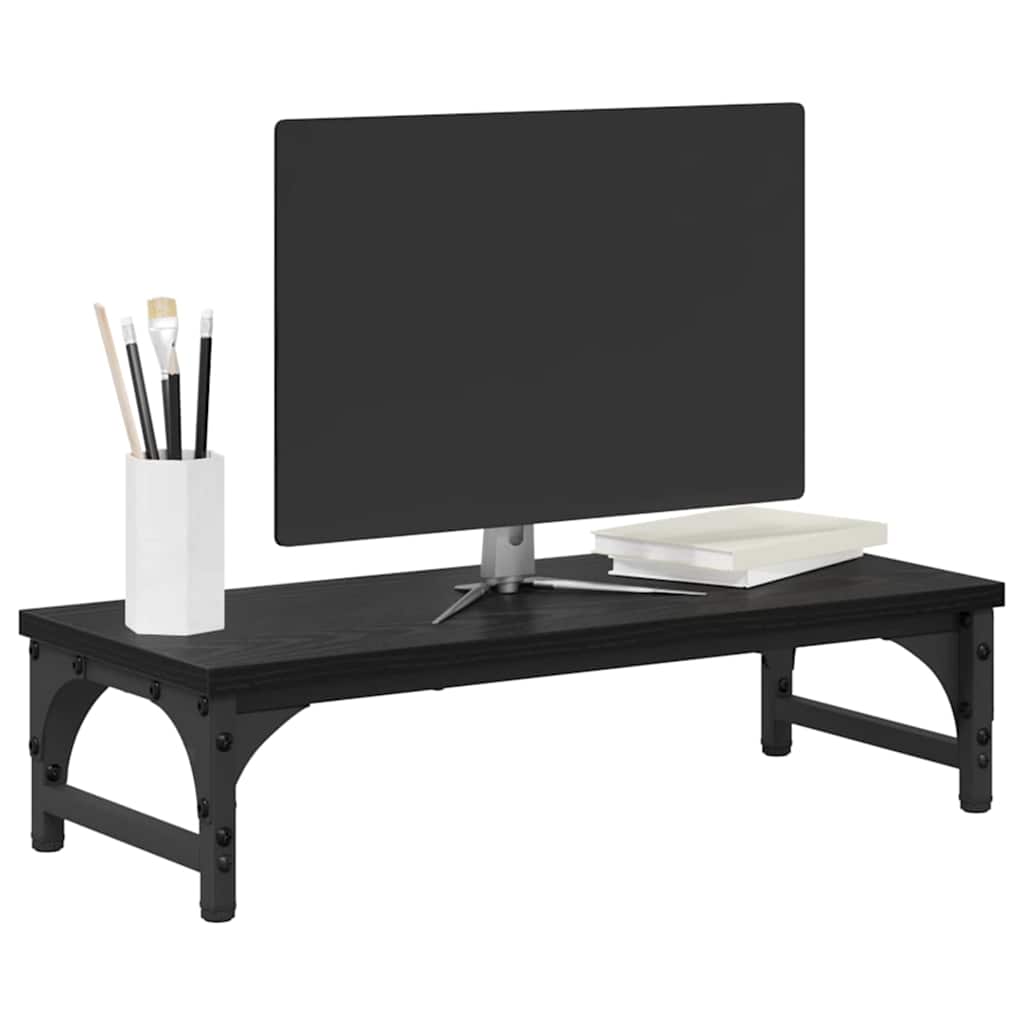 Monitor Stand Black Oak Effect 55 x 23 x 14 cm