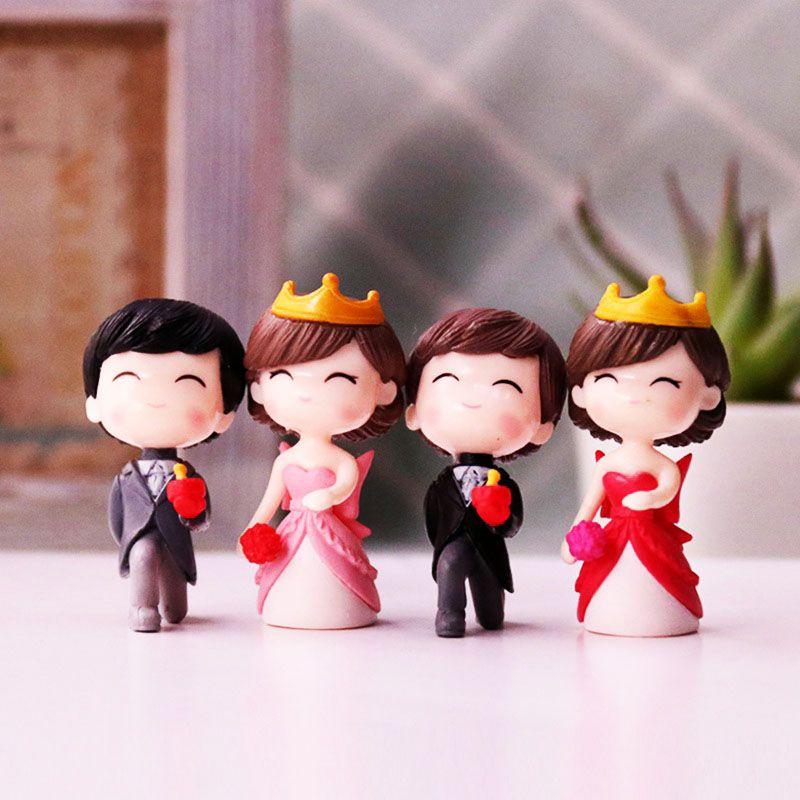 Charming Mini Marriage Lover Couple Figurines For Romantic Miniature Landscapes