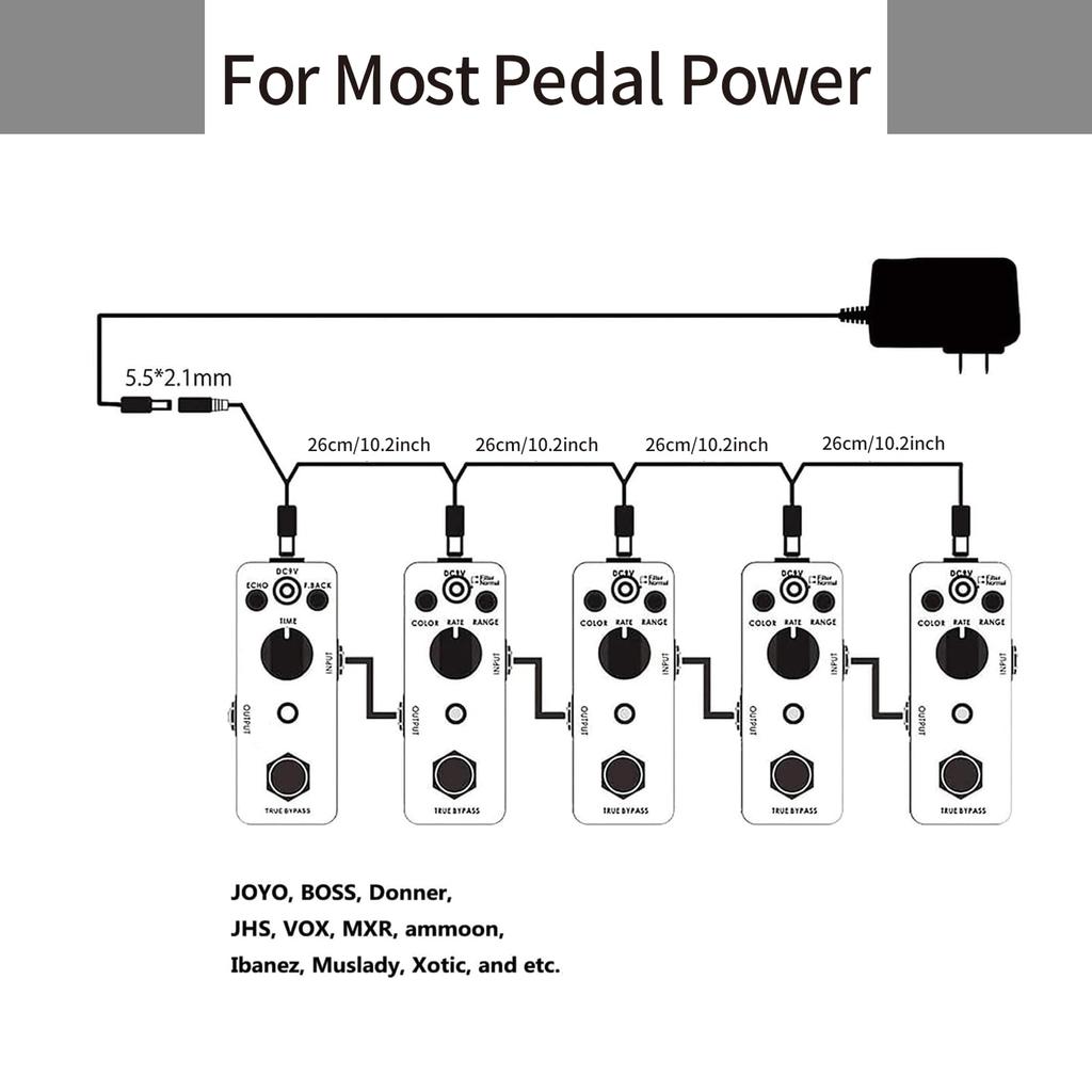 PSE Certified DC9V1A AC Adapter Center Power Supply Power Adapter for Electric Guitar Effect Pedals Outer Diameter Diameter Power Cable Security-01