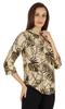 Inkmeso Fashionable Printed Casual Top For Women  s Mandarin Collar Relaxed-Fit Tunic